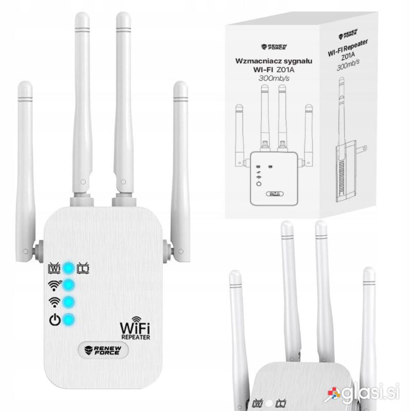 Brezžični WIFI repeater router ojačevalnik signala 300Mb/s WPS WISP 2,4 GHz