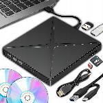 4v1 prenosni zunanji pogon CD in DVD zapisovalnik USB 3.0 čitalec SD