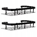 2x kopalniška alu polica črna 30cm + 2 kljukici
