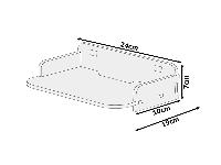 Univerzalna PVC stenska polica 24cm bela