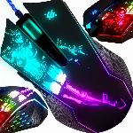 Optična USB igralna miška 3200DPI LED RGB