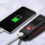 Set solarne aku. LED kolesarske svetilke in sirena 1200lm USB + zadnja luč