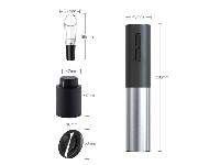 Set aku. inox hitrega odpirača za vina USB