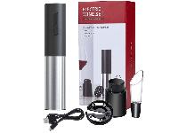 Set aku. inox hitrega odpirača za vina USB