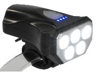 USB aku. 5 LED vodoodporna IPX-4 kolesarska svetilka