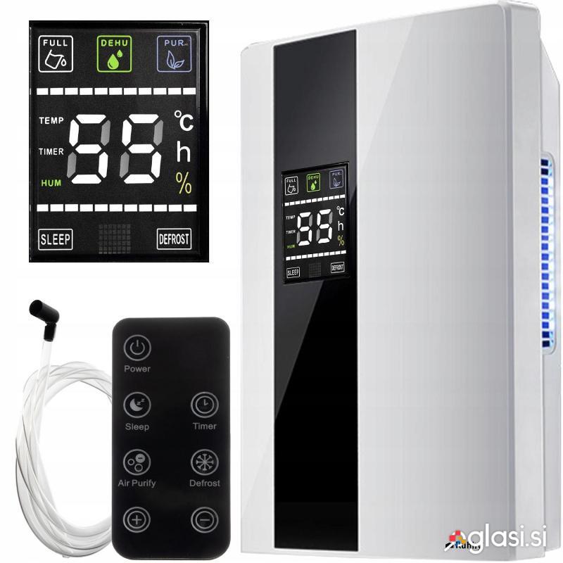 2v1 90W razvlaževalec in čistilec zraka LCD - absorber vlage 1,8L bel