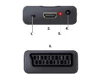 Adapter pretvornik SCART v HDMI AV euro FULL HD