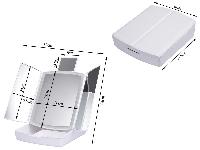 USB touch LED zložljivo osvetljeno kozmetično ogledalo in organizator s 5x poveč