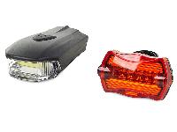 Set univerzalna LED COB kolesarska svetilka 5W + zadnja luč