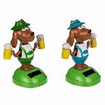 Solarni plesoč bavarski pivski pes 11cm - solarna figura
