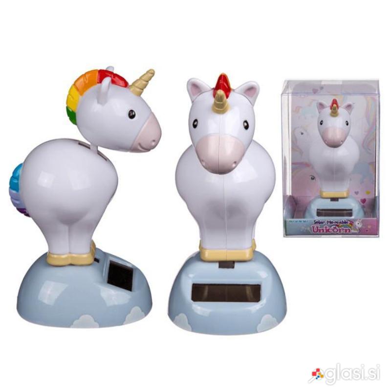 Solarni plesoč samorog 11cm - solarna figura