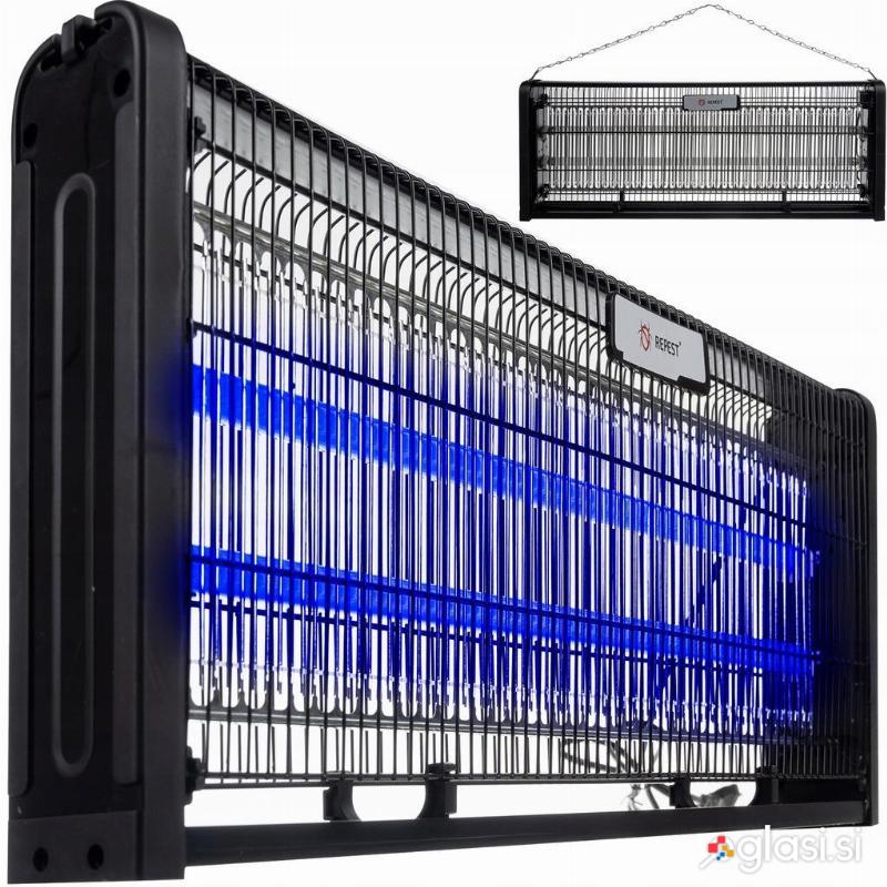 Stenska električna UV svetilka za komarje molje muhe in žuželke 40W črna