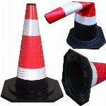 Cestni gumi prometni stebriček z odbojno nalepko 60cm - stožec