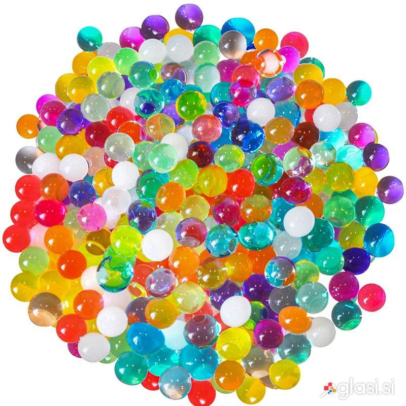 Dekorativne večbarvne gel kroglice za rože 5g do 15mm