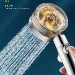 Tuš ročka s turbino funkcijska glava prozorno zlata