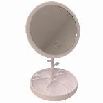 USB aku. touch kozmetično ogledalo za ličenje z LED osvetlitvijo + organizator