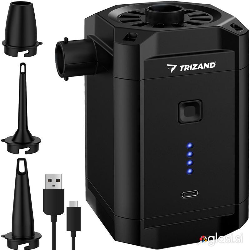 Akumulatorska tlačilka za vzmetnice in plažo - pumpa USB 5000mAh