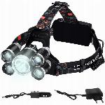 id-1002 Nastavljiva naglavna akumulatorska Cree T6 LED svetilka 13600mAh