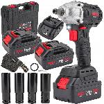 Set 20V aku. brezkrtačni udarni vijačnik 380Nm 1/2" 2x4Ah Li-ion LED + nastavki