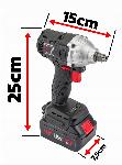 Set 20V aku. brezkrtačni udarni vijačnik 380Nm 1/2" 2x4Ah Li-ion LED + nastavki