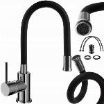 Enoročna kuhinjska kromirana armatura z gibljivo cevjo - kuhinjska pipa