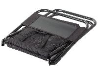 Turistični zložljiv ribiški stol s termo hladilno torbo in naslonjalom črn