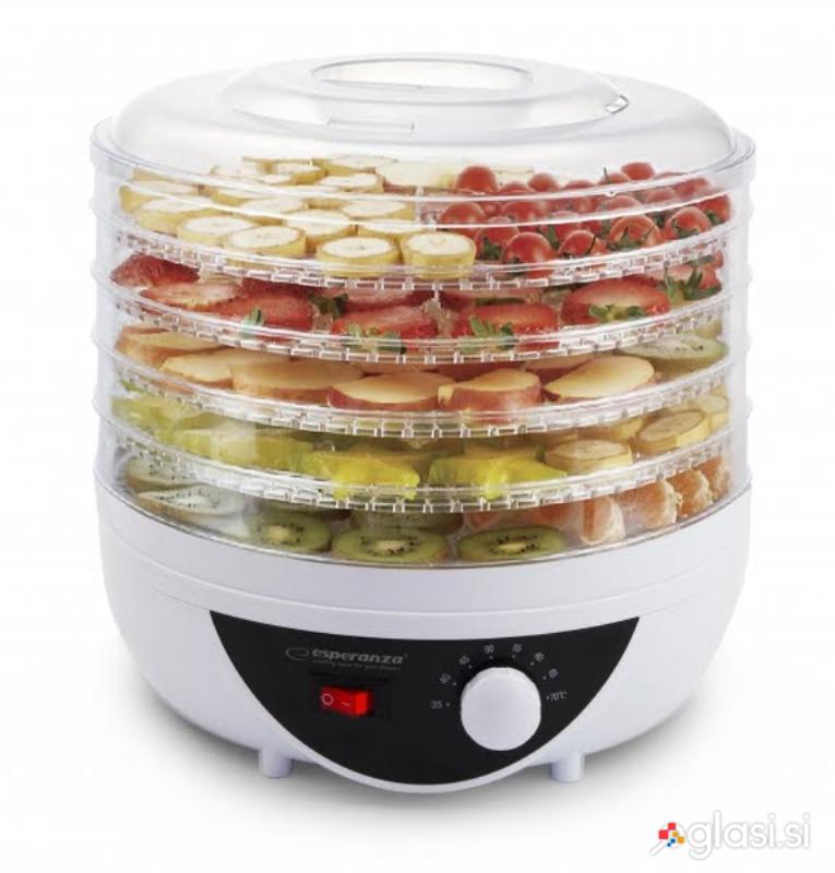 Sušilnik za gobe, sadje in zelenjavo 250W - 5 sušilnic
