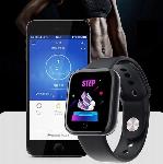 LCD pametna ura silikonska zapestnica Android in iOS L18 roza bluetooth