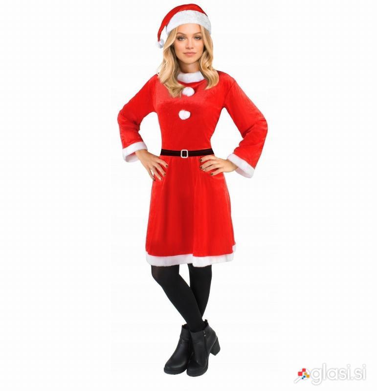 Univerzalni božični 3 delni kostum gospa božiček