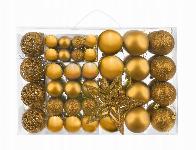 Komplet zlatih božičnih kroglic 100 kosov + zvezda