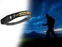 id-1002 2v1 univerzalna aku. LED 2x COB naglavna svetilka USB XPE senzorski vklo