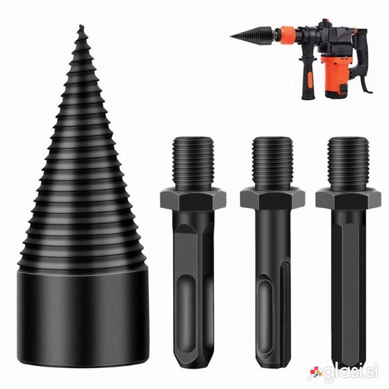 HEX SDS plus sveder za cepljenje lesa - cepilni sveder + M10 adapterji WOODCRACK