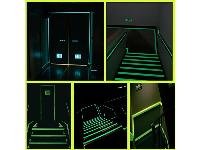 Samolepilni fluorescentni trak 2cm svetleč v temi 5m