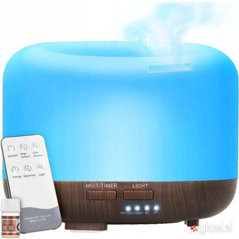 LED RGB aroma difuzor vlažilec zraka z daljinskim upravljalnikom 300ml