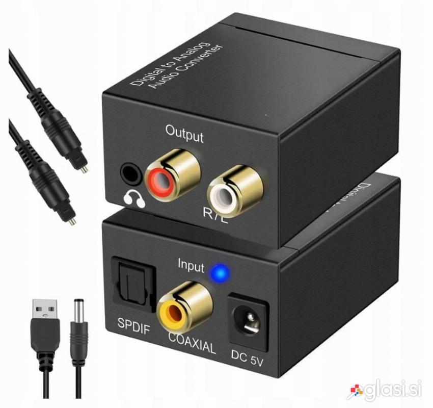 Digitalno analogni avdio adapter - optični pretvornik