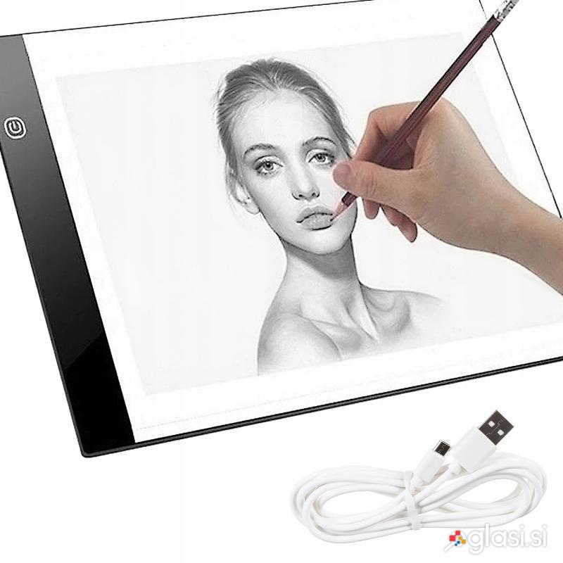 Grafična USB LED tablica A4 za slikanje in skiciranje