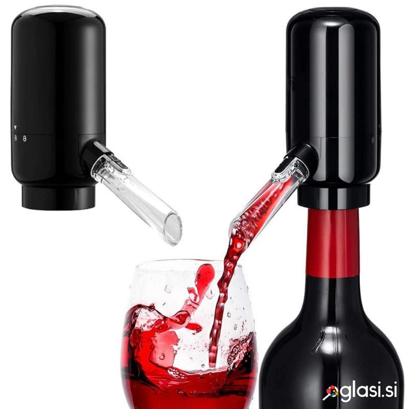 Brezžični električni dozator za vino - prezračevalnik in točilnik vina