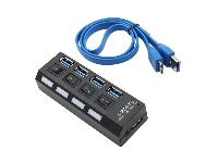 4 vratni USB 3.0 razdelilnik s stikalom - priklopna postaja razdelilec