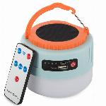 2v1 turistična aku. LED solarna potovalna luč za kampiranje z USB + daljinec