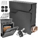 Moderni vodoodporni poštni nabiralnik z režo za časopise antracit X8