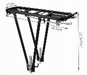 Univerzalni aluminijasti zadnji nosilec za kolesa do 35 kg