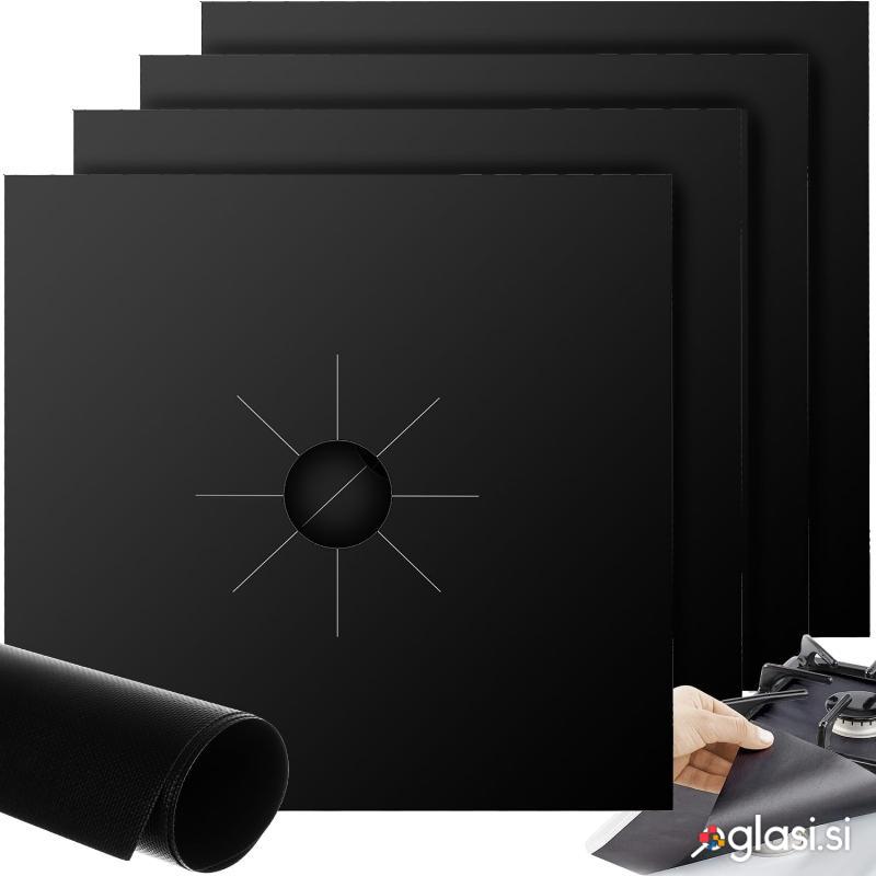 Set 4 teflonskih zaščitnih podlog za plinske štedilnike
