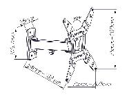 Univerzalni gibljiv TV nosilec 42" do 20kg
