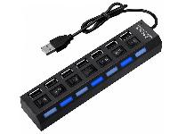 7 vratni USB 2.0 razdelilnik s stikalom - priklopna postaja