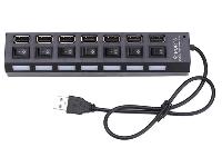 7 vratni USB 2.0 razdelilnik s stikalom - priklopna postaja