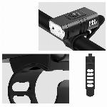 Set akumulatorske kolesarske svetilke 6 CREE LED + zadnja luč