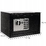 Varnostni XL digitalni elektronski sef 200x 310x200mm črn 10L + ključ