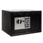 Varnostni XL digitalni elektronski sef 200x 310x200mm črn 10L + ključ