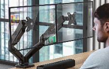 Univerzalni gibljiv nosilec za dva monitorja do 27"