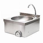 Stenski inox umivalnik z vklopom na koleno + armatura